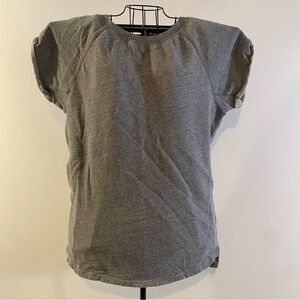 Premium Brand Sportige Appeal Co. Cap Sleeve Gray 100% Cotton Top Size L